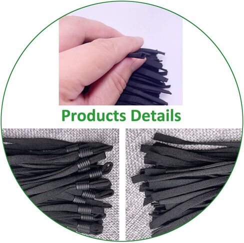 Adjustable Elastic Band Cord String Straps for Mask Sewing, Extra Long 24cm, 50 Pieces Ear Loops for Making Masks Stretchy Rope with Lock Buckle-Black in Saudi Arabia