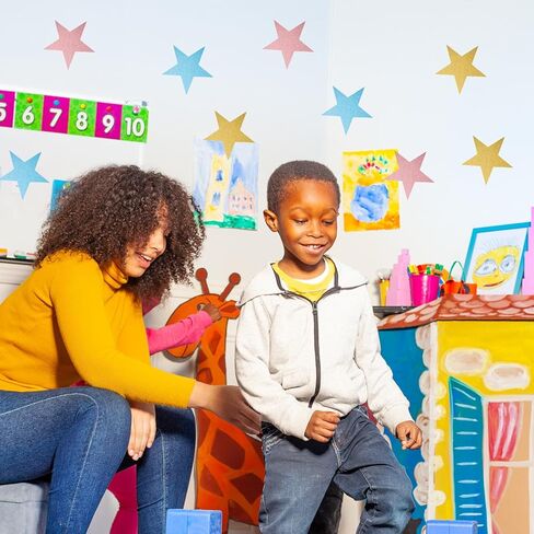 Ruibow جليتر ستار القواطع 3 ألوان الذهب نجوم مزدوجة مطبوعة ورقة نجوم الورق المقوى ستار القواطع ورقة 5.9 بوصة نجمة زينة الحفلات للوحة الإعلانات الفصل الدراسي جدار الحزب (15 قطعة) in Kuwait