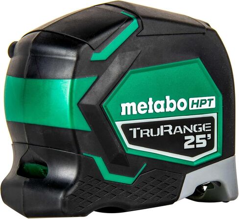 Metabo HPT 25 Ft Tape Measure, 17-Ft Reach & 14-Ft Standout, Wire Belt Clip and Lanyard Attachment, 1/8-Inch Incremental Fractions, Manual Blade Stop, TruRangeTM, 115925M in Saudi Arabia