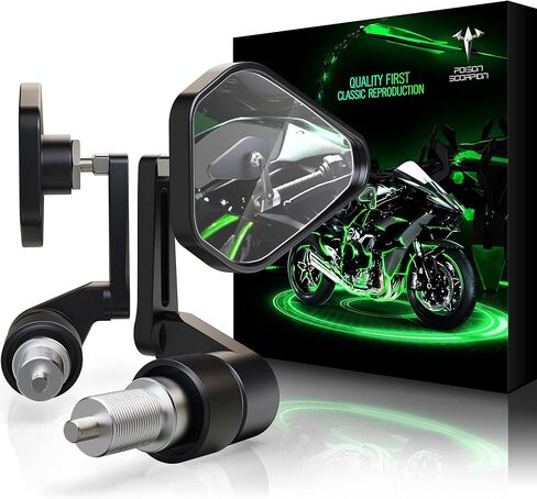 مرايا جانبية للدراجة النارية | السم العقرب المقود مرآة الرؤية الخلفية للطي الجانب الأسود متوافق مع FZ1 FZ6 FZ6R FZ07 FZ09 FZ10 MT07 MT09 MT10 TMAX500 XC155 XJ6 XSR700 XSR900 YP400 YZF600R in Kuwait