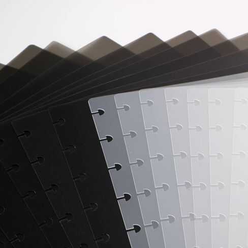 فواصل مؤشر بولي بيندر، فواصل دفتر الملاحظات Discbound لـ 11 قرصًا من المخططين الكلاسيكيين السعيدين، فواصل فواصل Discbound، فواصل مؤشر Tab Binder، أسود شبه شفاف (4 مجموعات، 22 ورقة في المجموع) in Kuwait