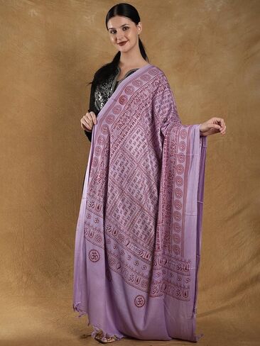 Hare Ram Hare Krishna Prayer Shawl from Banaras | Poly Cotton Religious Clothes in Saudi Arabia