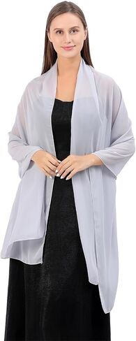 وشاح نسائي شالات لفستان السهرة شال شيفون ناعم أنيق الباشمينا أوشحة الزفاف in Kuwait
