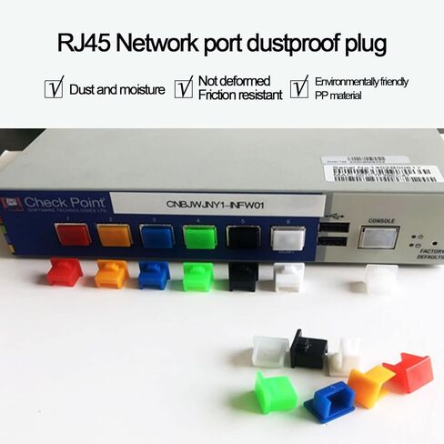 10pcs RJ45 Jack Dust Cover, Cap, Protector,Plastic RJ45 A Female Anti-Dust Plug Ethernet Hub Port Protector for RJ45 Female Port（Blue） in Saudi Arabia