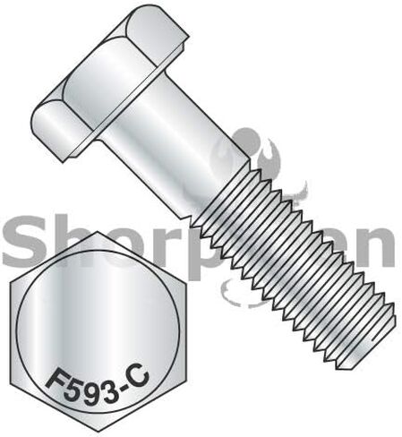 50-حزمة #10-24 × 1-1/4 برغي برأس سداسي 18-8 من الفولاذ المقاوم للصدأ BC-1020CH188 in Kuwait