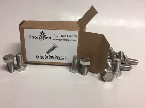 50-حزمة #10-24 × 1-1/4 برغي برأس سداسي 18-8 من الفولاذ المقاوم للصدأ BC-1020CH188 in Kuwait