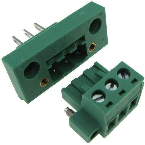 HQ 3-Pin 5.08mm برغي طرفي كتلة المكونات شفة مغطاة - لوحة جبل in Saudi Arabia