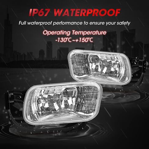 استبدال مجموعة مصابيح الضباب WEZEMLIGHT لـ 2009-2012 دودج رام 1500 2010-2018 دودج رام 2500 3500 شاحنة بيك اب مع مصابيح هالوجين H10 12 فولت 42 وات - زوج واحد in Kuwait