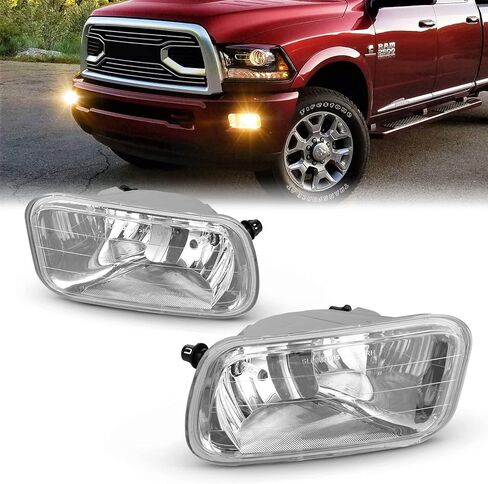 استبدال مجموعة مصابيح الضباب WEZEMLIGHT لـ 2009-2012 دودج رام 1500 2010-2018 دودج رام 2500 3500 شاحنة بيك اب مع مصابيح هالوجين H10 12 فولت 42 وات - زوج واحد in Kuwait