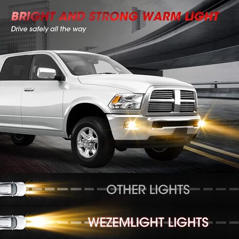 استبدال مجموعة مصابيح الضباب WEZEMLIGHT لـ 2009-2012 دودج رام 1500 2010-2018 دودج رام 2500 3500 شاحنة بيك اب مع مصابيح هالوجين H10 12 فولت 42 وات - زوج واحد in Kuwait