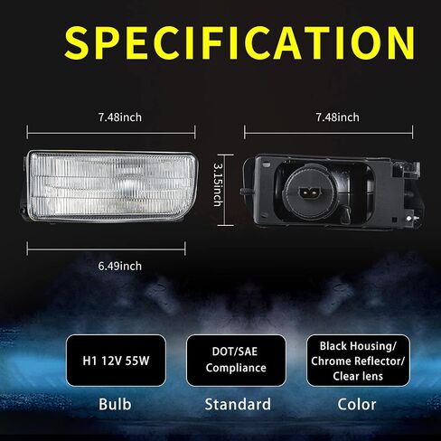 Fog Lights for M3/E36 BMW 3 Series[318i 318is 318ti 320i 323i 323is 325i 325is 328i 328is] 1992-1999 Clear Lens w/H1 Bulbs in Saudi Arabia