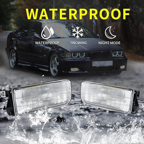 Fog Lights for M3/E36 BMW 3 Series[318i 318is 318ti 320i 323i 323is 325i 325is 328i 328is] 1992-1999 Clear Lens w/H1 Bulbs in Saudi Arabia