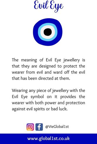 VIE Evil Eye Bracelet, White Beads in Saudi Arabia