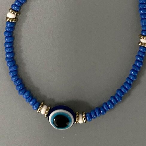 VIE Evil Eye Bracelet, White Beads in Saudi Arabia
