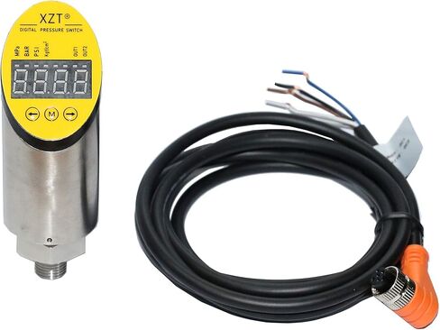 مقياس الضغط الرقمي XZT 10000PSI، جهاز التحكم في الضغط، مفتاح الضغط مع موصل NPT1/4، الطاقة 24VDC (10000PSI) in Kuwait