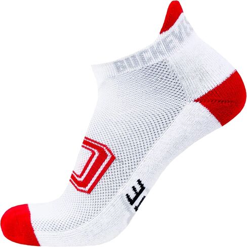 NCAA Ohio State Buckeyes Men's Footie Socks, Gray Heel/Toe in Saudi Arabia