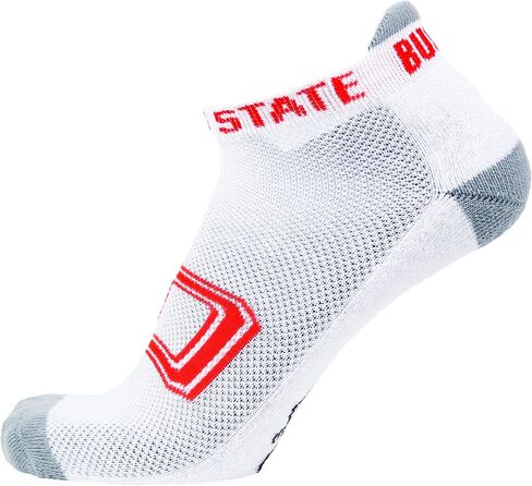 NCAA Ohio State Buckeyes Men's Footie Socks, Gray Heel/Toe in Saudi Arabia