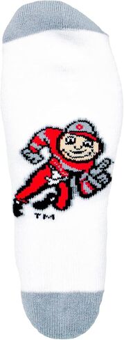 NCAA Ohio State Buckeyes Men's Footie Socks, Gray Heel/Toe in Saudi Arabia