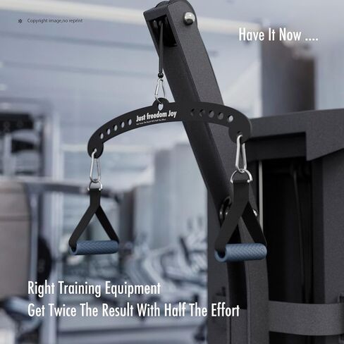شريط توزيع اللياقة البدنية من JFJ Home Gym، شريط سحب عريض متعدد القبضات، ملحقات سحب LAT شريط طويل لآلة نظام بكرة الكابل in Saudi Arabia
