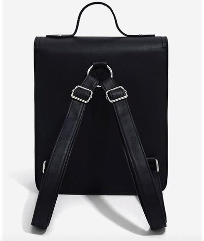 Addams nevermore leather nylon backpack Christmas gifts Role Playing daypack Black New in Saudi Arabia