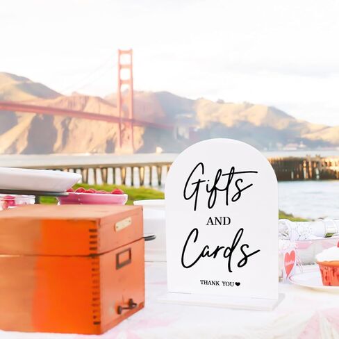 4pcs Acrylic Wedding Signs for Ceremony and Reception, 5x7 Inch White Wedding Signage, Guest Book Sign, Cards and Gifts Sign, Please Take One Sign, In Loving Memory Sign, Wedding Reception Decor in Kuwait