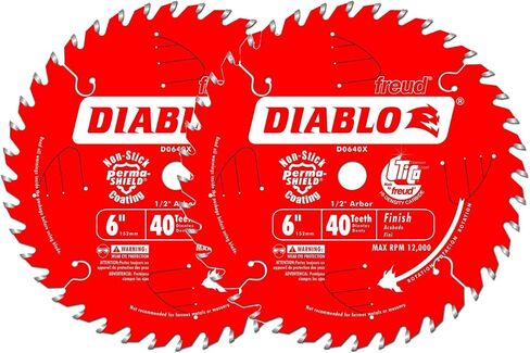 فرويد D0640X ديابلو 6 بوصات 40 سنًا ATB شفرات منشار ذات تشطيب دقيق، عبوتان in Saudi Arabia