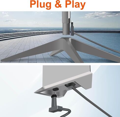 كابل بديل Soarhigh Starlink بطول 75 قدمًا للقمر الصناعي Starlink المستطيل V2، كابل تمديد Starlink Gen 2 مع أغطية طرفية ملحقات Starlink IP68 مقاومة للماء، رمادي (75FT / 23M) in Kuwait