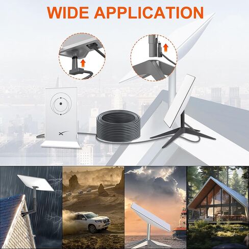 كابل بديل Soarhigh Starlink بطول 75 قدمًا للقمر الصناعي Starlink المستطيل V2، كابل تمديد Starlink Gen 2 مع أغطية طرفية ملحقات Starlink IP68 مقاومة للماء، رمادي (75FT / 23M) in Kuwait