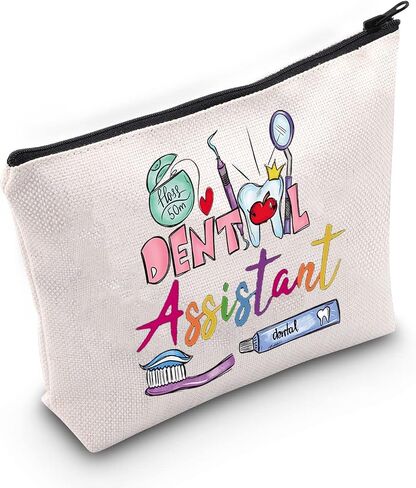 WZMPA Dental Assistant Cosmetic Makeup Bag Dental Hygienist Assistant Gift Dental Assistant Zipper Pouch For Future Dentist Dental Students (Dental Assistants) in Saudi Arabia