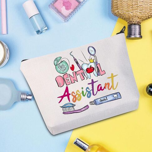 WZMPA Dental Assistant Cosmetic Makeup Bag Dental Hygienist Assistant Gift Dental Assistant Zipper Pouch For Future Dentist Dental Students (Dental Assistants) in Saudi Arabia