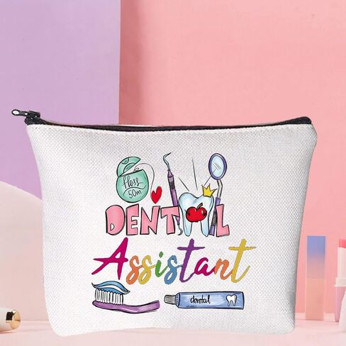 WZMPA Dental Assistant Cosmetic Makeup Bag Dental Hygienist Assistant Gift Dental Assistant Zipper Pouch For Future Dentist Dental Students (Dental Assistants) in Saudi Arabia