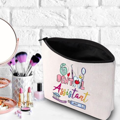 WZMPA Dental Assistant Cosmetic Makeup Bag Dental Hygienist Assistant Gift Dental Assistant Zipper Pouch For Future Dentist Dental Students (Dental Assistants) in Saudi Arabia
