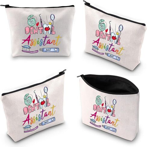WZMPA Dental Assistant Cosmetic Makeup Bag Dental Hygienist Assistant Gift Dental Assistant Zipper Pouch For Future Dentist Dental Students (Dental Assistants) in Saudi Arabia