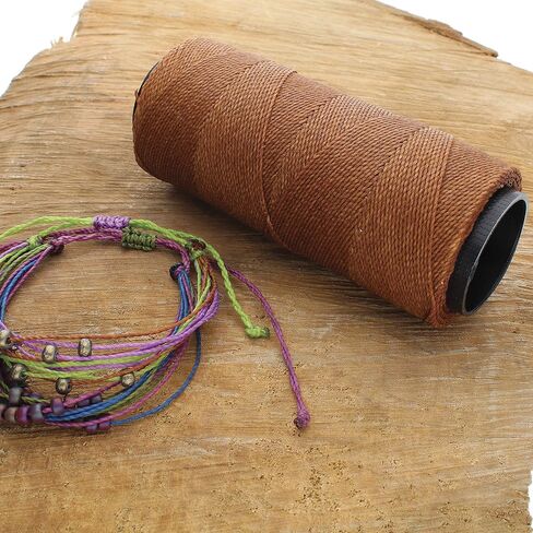 The Beadsmith Knot It Waxed Polyester Cord, 1mm Diameter, 144 Meter Spool (472 feet) (Coffee) in Saudi Arabia