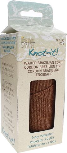 The Beadsmith Knot It Waxed Polyester Cord, 1mm Diameter, 144 Meter Spool (472 feet) (Coffee) in Saudi Arabia