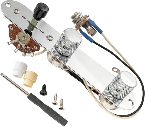 Musiclily Pro سلكي قياسي Tele Pickguard ولوحة تحكم محملة مع التقاطات Artec Alnico 5 مغناطيس للجيتار الكهربائي على طراز TL، 3 طبقات باللون الأبيض in Saudi Arabia