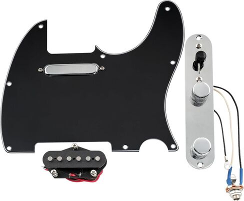 Musiclily Pro سلكي قياسي Tele Pickguard ولوحة تحكم محملة مع التقاطات Artec Alnico 5 مغناطيس للجيتار الكهربائي على طراز TL، 3 طبقات باللون الأبيض in Saudi Arabia
