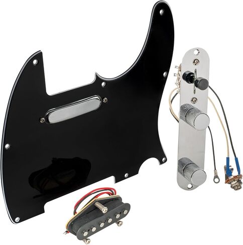 Musiclily Pro سلكي قياسي Tele Pickguard ولوحة تحكم محملة مع التقاطات Artec Alnico 5 مغناطيس للجيتار الكهربائي على طراز TL، 3 طبقات باللون الأبيض in Saudi Arabia