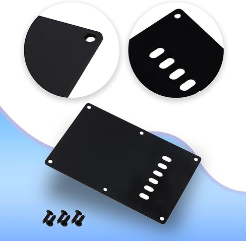 جيتار بيك جارد محمل مع قطعتين من التقاطات السكك الحديدية المزدوجة ولوحة خلفية ومسامير من البلاستيك الأسود in Kuwait