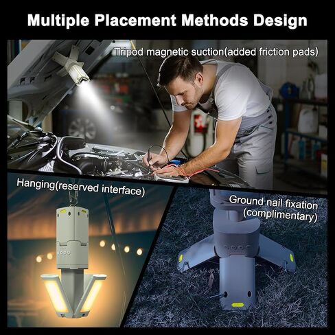 Outdoor Camping Lights Camping Lantern Rechargeable with 14000mAH Adsorbable Stretchable Emergency Lights for Power Outages/Hiking/Camping in Saudi Arabia