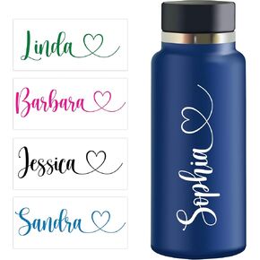 3Pcs Custom Name Transparent Sticker Personalized Clear Decal with Heart in Kuwait