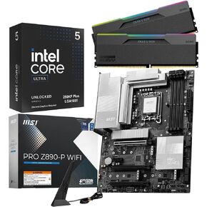 Micro Center 3 in 1 Combo: Ultra 5 250KF Plus Procesor w/MSI Pro Z890-P WiFi Motherboard and Klevv CRAS V RGB 32GB DDR5 in Kuwait