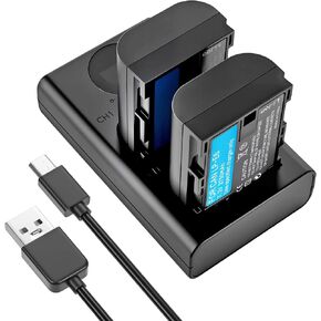 LP-E6NH/E6/E6N 2-Pack & Dual Slot Charger Kit for Canon EOS Cameras in Saudi Arabia