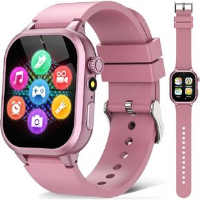 Kids Smart Watches for Girls Boys Toys Ages 4-12 with 30+ Games Video Recorder Music Alarm Clock Learning Card HD Touchscreen 4 5 6 7 8 Year Olds Birthday Gift (Rose Gold) in Kuwait