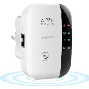 WiFi Range Extender Wireless Signal Booster, 300Mbps 2.4GHz Wi-Fi Repeater with Ethernet Port, 802.11b/g/n Wireless Internet Blast for Home, AP Mode/Wide Compatibility/Easy Setup, WPS Supported in Kuwait