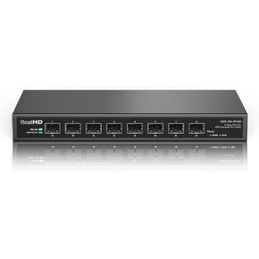 8 Port 10Gb SFP+ Web Managed Fiber Switch | Multi-Gig 10G-2.5G Adaptive | Fanless | 160G Bandwidth | Jumbo Frames/ VLAN/ QoS, Only Compatible with TP-Link, Real HD 10G SFP+ Module, NOT Plug & Play 1Gb in Kuwait