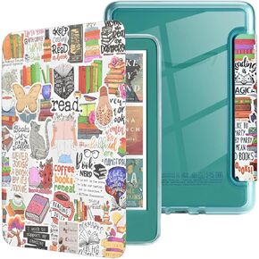Case for New 7" Paperwhite(12th Gen 2024) and Colorsoft 2024/2025 1st, Reading Lover Clear Soft Light Transparent TPU Back Cover with Auto Wake/Sleep & Hand Strap, Inspirational in Kuwait