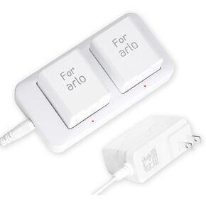 Dual Slot Charger for Arlo Camera Battery, Power Adapter Included, White in Kuwait