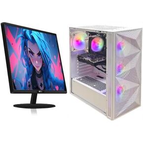 STGAubron Gaming PC Bundle with 24 Inch FHD LED Monitor- Intel Core i7 up to 3.9G, GeForce RTX 3050 6G, 32GB RAM, 512GB SSD, RGB Fan x 4, Windows 11 Home in Saudi Arabia