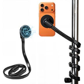 Magnetic Flexible Gooseneck Phone Holder, 35-Inch Portable Long Arm Phone Mount, Compatible with MagSafe, for Gym Treadmill, Spin Bike, Stroller, Shopping Cart, Wheelchair, Desk & Chair and More in Kuwait